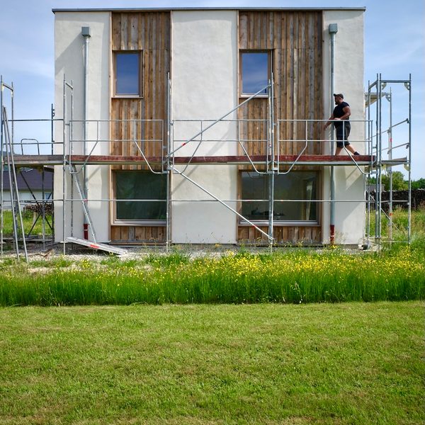 Maison en ossature bois et isolée en paille